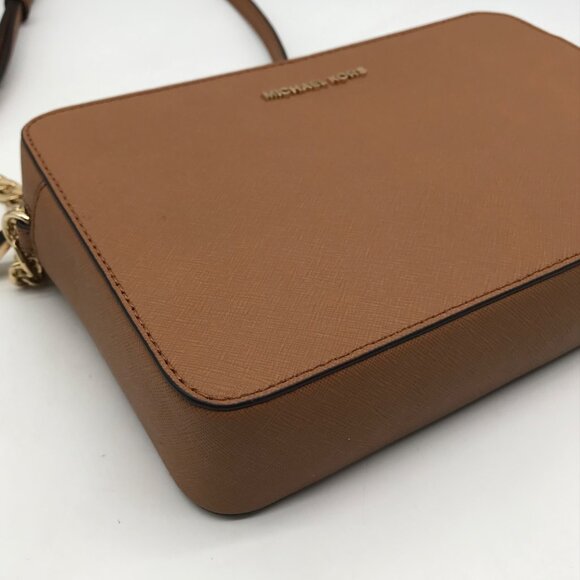 Michael Kors Jet Set East West Tan Saffiano Leather Crossbody Bag - Picture 5 of 11